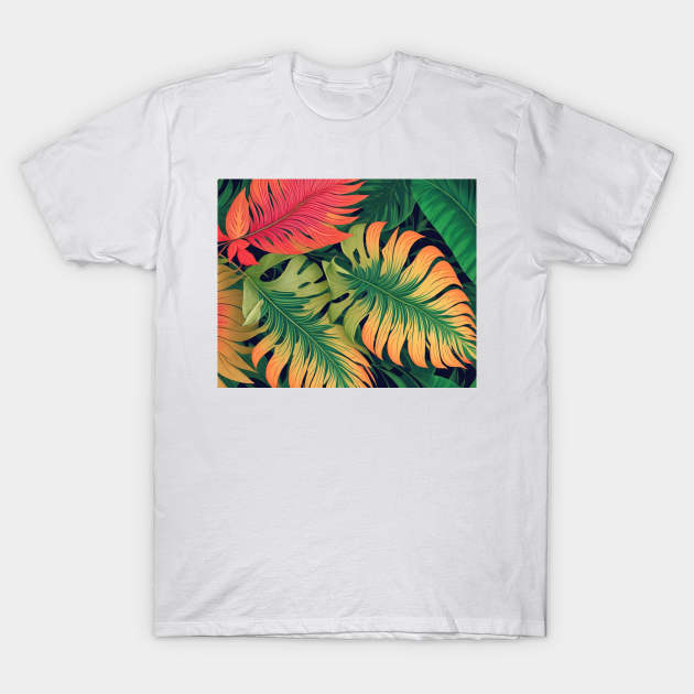 Tropical leaves T-Shirt by likbatonboot